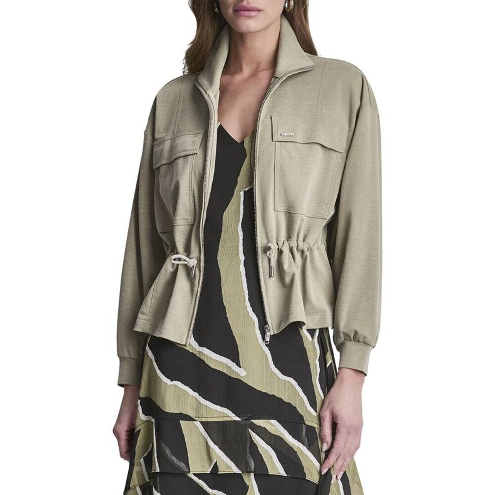 Dkny Womens Arid Pique Technical Jacket, Green